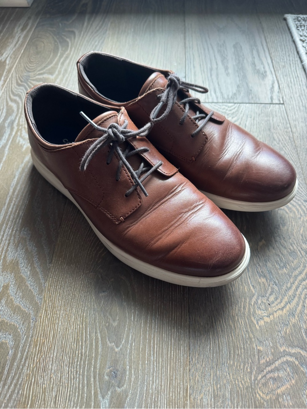Cole Haan Brown Leather Lace-Up Dress Sneakers (Size9M) C28728